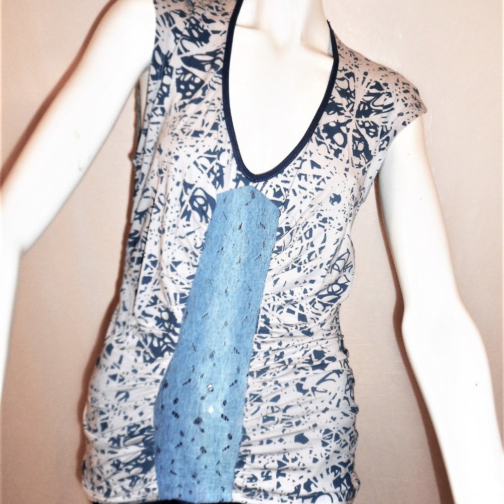 VASSALLI TOP MADE-IN-ITALY  SILK/VOILE/ NWT